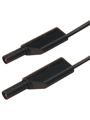 SKS Kontakttechnik - MLS WS 25/2.5 SCHWARZ / BLACK - Safety test lead ? 4 mm black 25 cm 2.5 mm2 CAT II, MLS WS 25/2.5 SCHWARZ / BLACK, SKS Kontakttechnik