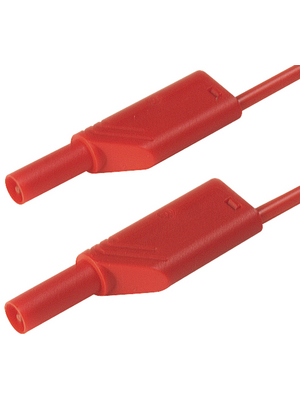 SKS Kontakttechnik - MLS WS 25/2.5 ROT / RED - Safety test lead ? 4 mm red 25 cm 2.5 mm2 CAT II, MLS WS 25/2.5 ROT / RED, SKS Kontakttechnik