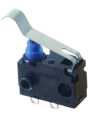 Omron Electronic Components - D2QW-C073H - Micro switch 0.1 A Simulated roller lever N/A 1 make contact (NO), D2QW-C073H, Omron Electronic Components