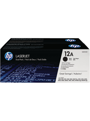 Hewlett Packard (DAT) - Q2612AD - Toner duopack 12A black, Q2612AD, Hewlett Packard (DAT)
