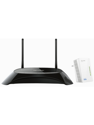 TP-Link - H5 KIT - Powerline WIFI kit: hybrid router and extender 1 x 10/100/1000 500 Mbps, H5 KIT, TP-Link