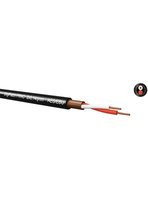 Kabeltronik - DIGIPATCH FRNC 2X0,14 MM2 - Audio cable   2 x0.14 mm2 black, DIGIPATCH FRNC 2X0,14 MM2, Kabeltronik