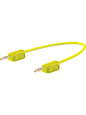 Staeubli Electrical Connectors - LK 205 007CM YELLOW - Test lead ? 2 mm yellow 7.5 cm 0.5 mm2 CAT I, LK 205 007CM YELLOW, St?ubli Electrical Connectors