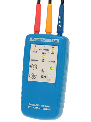 PeakTech - PeakTech 2525 - Phase Rotation Tester 1...400 VAC, PeakTech 2525, PeakTech