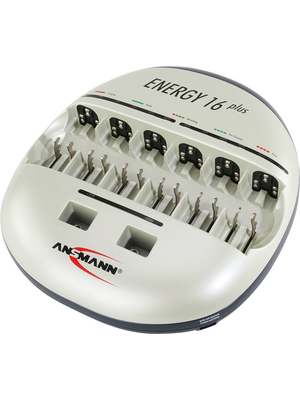 Ansmann - ENERGY 16 PLUS - Charger NiMH/NiCd 6 x D / 6 x C / 12 x AAA / 12 x AA / 2 x 9V NiMH+NiCd, ENERGY 16 PLUS, Ansmann