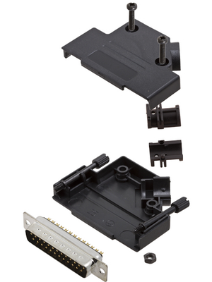 Encitech Connectors - D45PK-P-25-DBP-K - D-Sub plug kit 25P, D45PK-P-25-DBP-K, Encitech Connectors