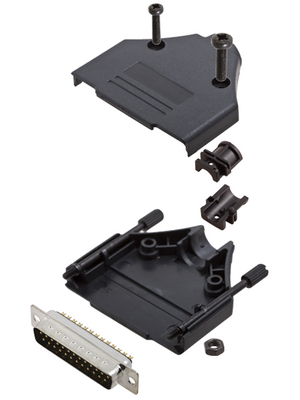 Encitech Connectors - DTPK-P-25-DMP-K - D-Sub plug kit 25P, DTPK-P-25-DMP-K, Encitech Connectors