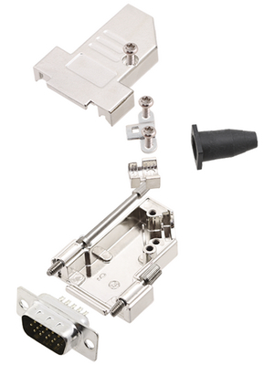 Encitech Connectors - DTSL09-LJSRG-S-HDP15-K - D-Sub HD connector kit 15P, DTSL09-LJSRG-S-HDP15-K, Encitech Connectors