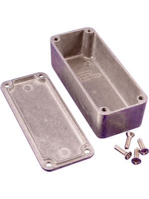Hammond - 1590K435 - Metal enclosure, Natural aluminum, 35 x 70 x 28 mm, Die cast aluminium / Alloy, 1590, 1590K435, Hammond
