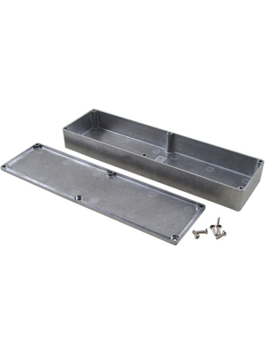 Hammond - 1590WBX2 - Metal enclosure, Natural aluminum, 70 x 254 x 34.5 mm, Die cast aluminium, IP 65, 1590W, 1590WBX2, Hammond