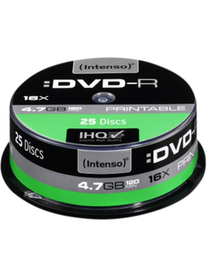 Intenso - 4801154 - DVD-R 4.7 GB Spindle of 25, 4801154, Intenso