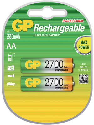GP Batteries - GP270AAHCEND-2UWC2 - NiMH rechargeable battery 1.2 V 2600 mAh, GP270AAHCEND-2UWC2, GP Batteries