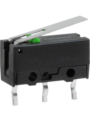 Omron Electronic Components - D2FS-FL-N-T - Micro switch 0.1 A Flat lever N/A 1 make contact (NO), D2FS-FL-N-T, Omron Electronic Components