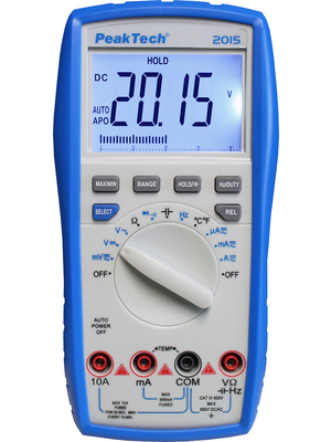 PeakTech - PeakTech 2015 - Multimeter digital RMS 33/4 digit LCD / 4000 digits 400 mVAC / 600 VAC 400 mVDC / 600 VDC 10 ADC, PeakTech 2015, PeakTech