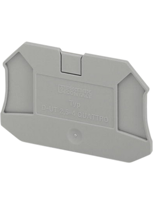 Phoenix Contact - D-UT 4-QUATTRO HV - End plate, grey, D-UT 4-QUATTRO HV, Phoenix Contact