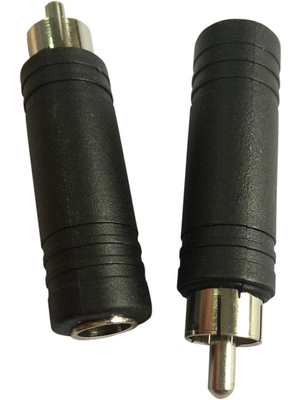 RND Connect - RND 205-00572 - RCA connectorMale / Female - Mono black /, RND 205-00572, RND Connect