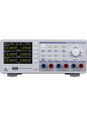 Rohde & Schwarz - HMC8043-G - Laboratory Power Supply 3 Ch. 32 VDC 3 A / 32 VDC 3 A / 32 VDC 3 A, Programmable, HMC8043-G, Rohde & Schwarz