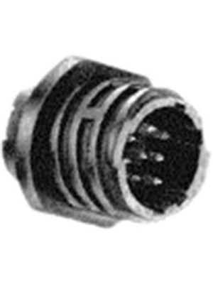 TE Connectivity - 206486-2 - Receptacle CPC2 Poles=9, accepts male contacts / Free hanging/cable mount, 206486-2, TE Connectivity