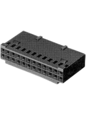 TE Connectivity - 87631-9 - Crimp housing Pitch2.54 mm Poles 14 straight / with polarization / with detent latching / Double row AMPMODU MOD IV, 87631-9, TE Connectivity