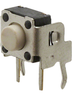 Wrth Elektronik - 431256038726 - Tact Switch right angled with ground terminal THT 12 VDC 50 mA white, 431256038726, Wrth Elektronik