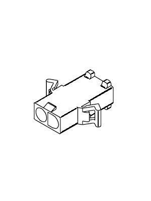 Molex - 3191-02P1/1909-2029 - Plug housing Pitch6.71 mm Poles 1 x 2 Standard .093", 3191-02P1/1909-2029, Molex