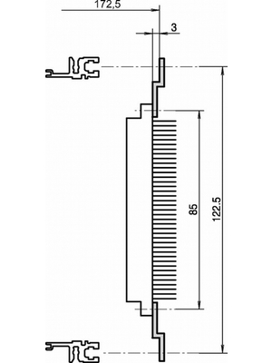 Pentair Schroff - 30819-808 - Rail, 30819-808, Pentair Schroff
