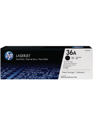 Hewlett Packard (DAT) - CB436AD - Toner duopack 36A black, CB436AD, Hewlett Packard (DAT)