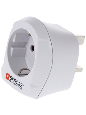 SKross - 1.50023 - Single travel adapter for the UK Protective Contact / FR / PL / BE / CZ / SK UK / HK, 1.50023, SKross