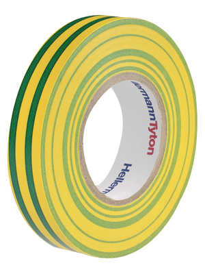 HellermannTyton - HTAPE-FLEX15-15X25 - Electrical Tapes PVC green-yellow 15 mmx25 m PU=Reel, HTAPE-FLEX15-15X25, HellermannTyton
