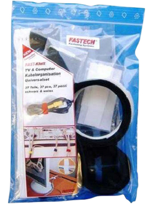 Fastech - 574-SET - All-purpose set for TVs and computers black 125 mm x10 mm, 574-SET, Fastech