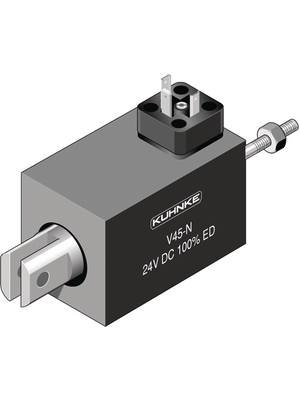 Kuhnke - V45-F-24V100% - Solenoid Actuator 15 mm 19 N 5 N 18 W, V45-F-24V100%, Kuhnke
