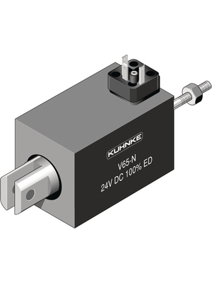 Kuhnke - V65-F-24V100% - Solenoid Actuator 20 mm 100 N 35 N 33 W, V65-F-24V100%, Kuhnke