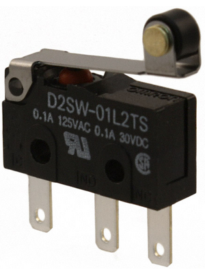 Omron Electronic Components - D2SW-3L2T - Micro switch 3 A Roller lever N/A 1 change-over (CO), D2SW-3L2T, Omron Electronic Components