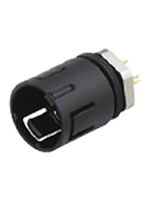 Binder - 99-9207-00-03 - Panel mount plug 3-pole black Poles=3, 99-9207-00-03, Binder