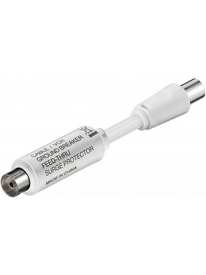 Goobay - SAT MSF IEC 0,1M WHITE - Aerial Isolator, SAT MSF IEC 0,1M WHITE, Goobay