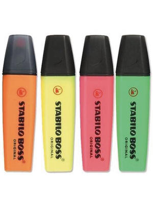 Stabilo - apr-70 - STABILO BOSS highlighter original 4 colours orange / yellow / rose / green, apr-70, Stabilo