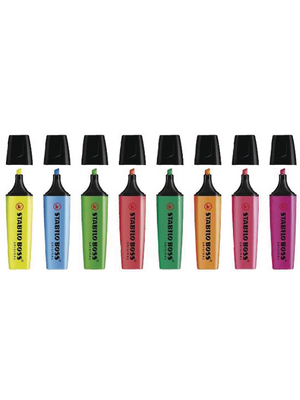 Stabilo - AUG-70 - STABILO Boss highlighters original, 8 colours orange / yellow / rose / green / blue / lilac / lavender / turquoise, AUG-70, Stabilo