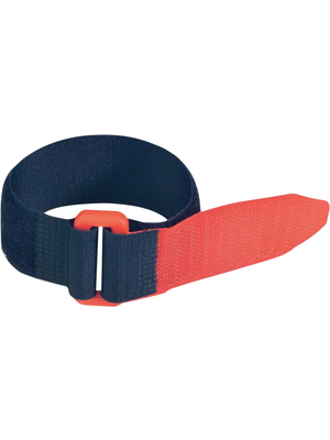 Fastech - F101-25-360-5 - Hook-and-loop tie red/black 360 mm x25 mm, F101-25-360-5, Fastech