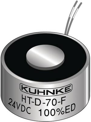 Kuhnke - HT-D30-F-24V100% - Holding Solenoid 200 N 3.8 W, HT-D30-F-24V100%, Kuhnke