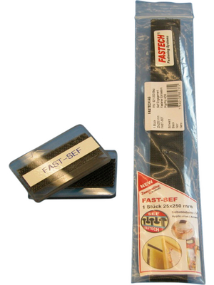 Fastech - 921-330-BAG - Hook-and-loop tape black 25 mmx250 mm PU=Set, 921-330-BAG, Fastech