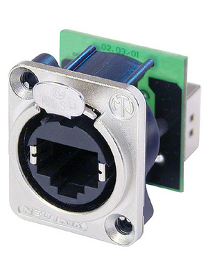 Neutrik - NE8FDP - Panel mount jack RJ 45 8 Nickel, NE8FDP, Neutrik