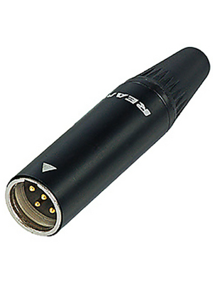 Rean - RT4MC-B - XLR, Cable plug 4 N/A TINY Soldering Connection black, RT4MC-B, Rean
