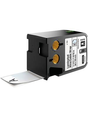 Dymo - 1868708 - XTL laminated cable labels black on white, 1868708, Dymo