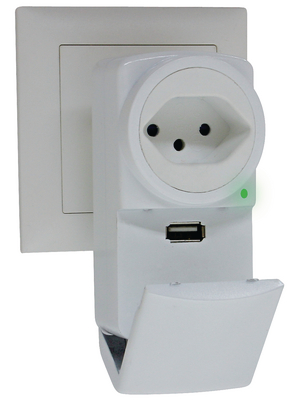 Steffen - 1409779 - Power supply and charger, 1xJ (T13) / USB, Type 12, 1409779, Steffen