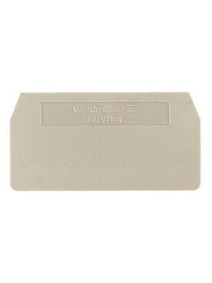 Weidmller - ZAP/TW 1 - End plate N/A beige, 1608740000, ZAP/TW 1, Weidmller