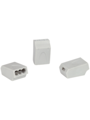 HellermannTyton - HECE 3X1.5 GY - Terminal block, Poles=3, 0.5...1.5 mm2 N/A - 148-90013 grey, HECE 3X1.5 GY, HellermannTyton