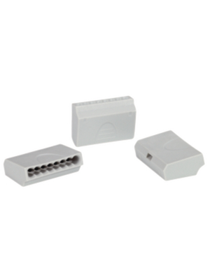 HellermannTyton - HECE 8X1.5 GY - Terminal block, Poles=8, 0.5...1.5 mm2 N/A - 148-90018 grey, HECE 8X1.5 GY, HellermannTyton