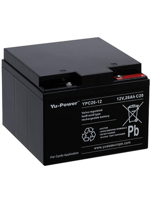Yuasa - YPC26-12 - Lead-acid battery 12 V 26 Ah, YPC26-12, Yuasa