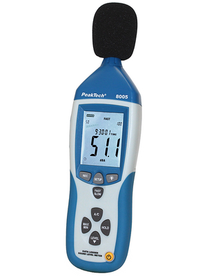 PeakTech - PeakTech 8005 - Sound Level Data Logger 30...130 dB 0.1 dB 31.5 Hz...8 kHz, PeakTech 8005, PeakTech