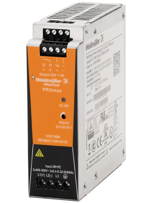 Weidmüller - PRO MAX3 120W 24V 5A - Switched-mode power supply / 5 A, PRO MAX3 120W 24V 5A, Weidmüller